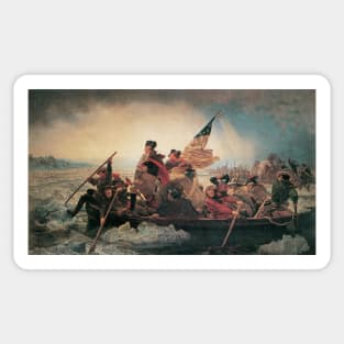 Washington Crossing the Delaware by Emanuel Leutze Sticker